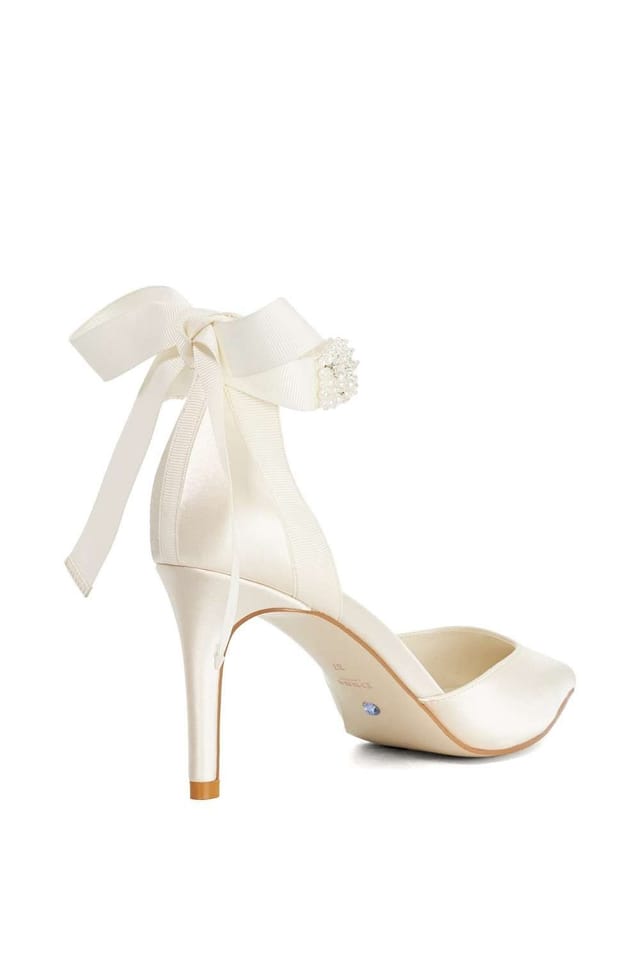 Dune London Dune London Women's Wide Fit 'Corsages' Court Shoes in White - 3