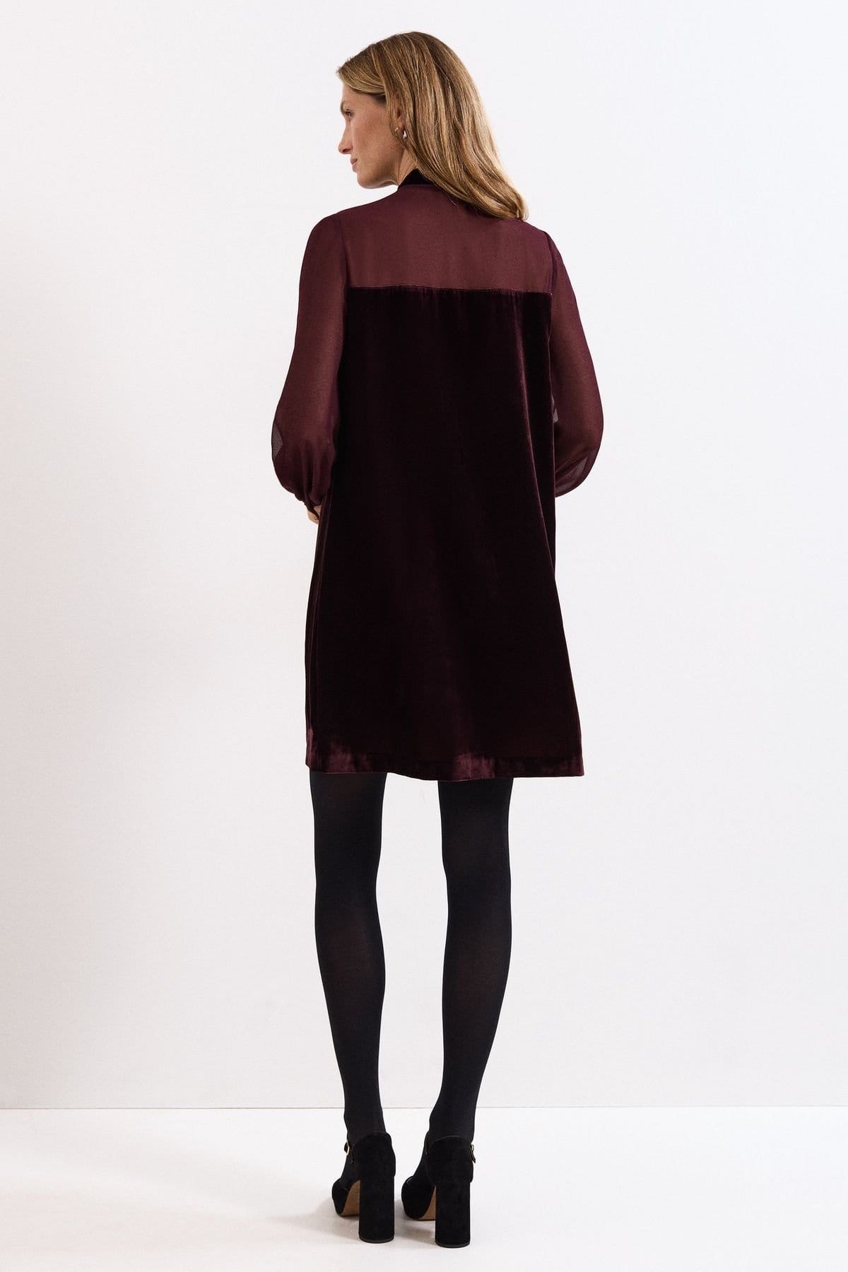 Phase Eight Phase Eight Women's Vinnie Velvet Dress in Wine - 4