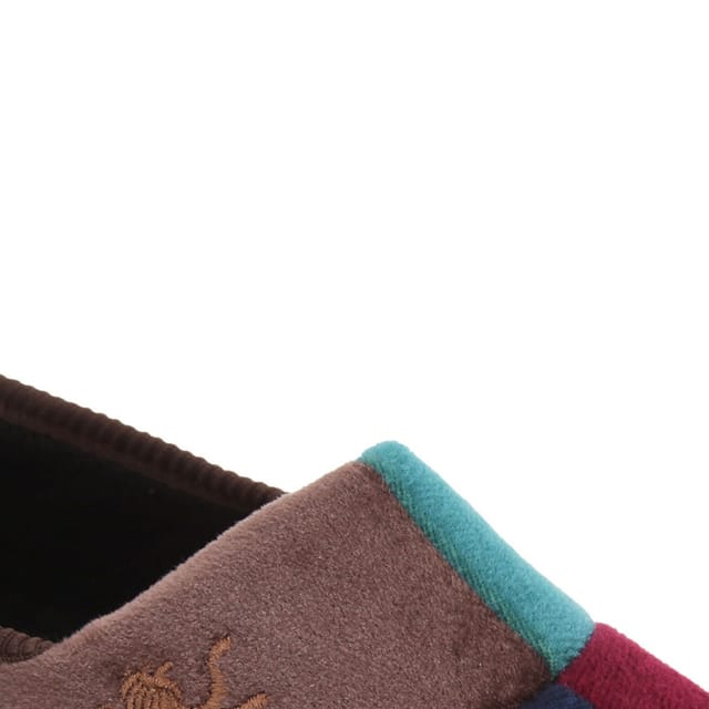 Comfylux Comfylux Men's Harlequin Multi Velour Slippers - 2