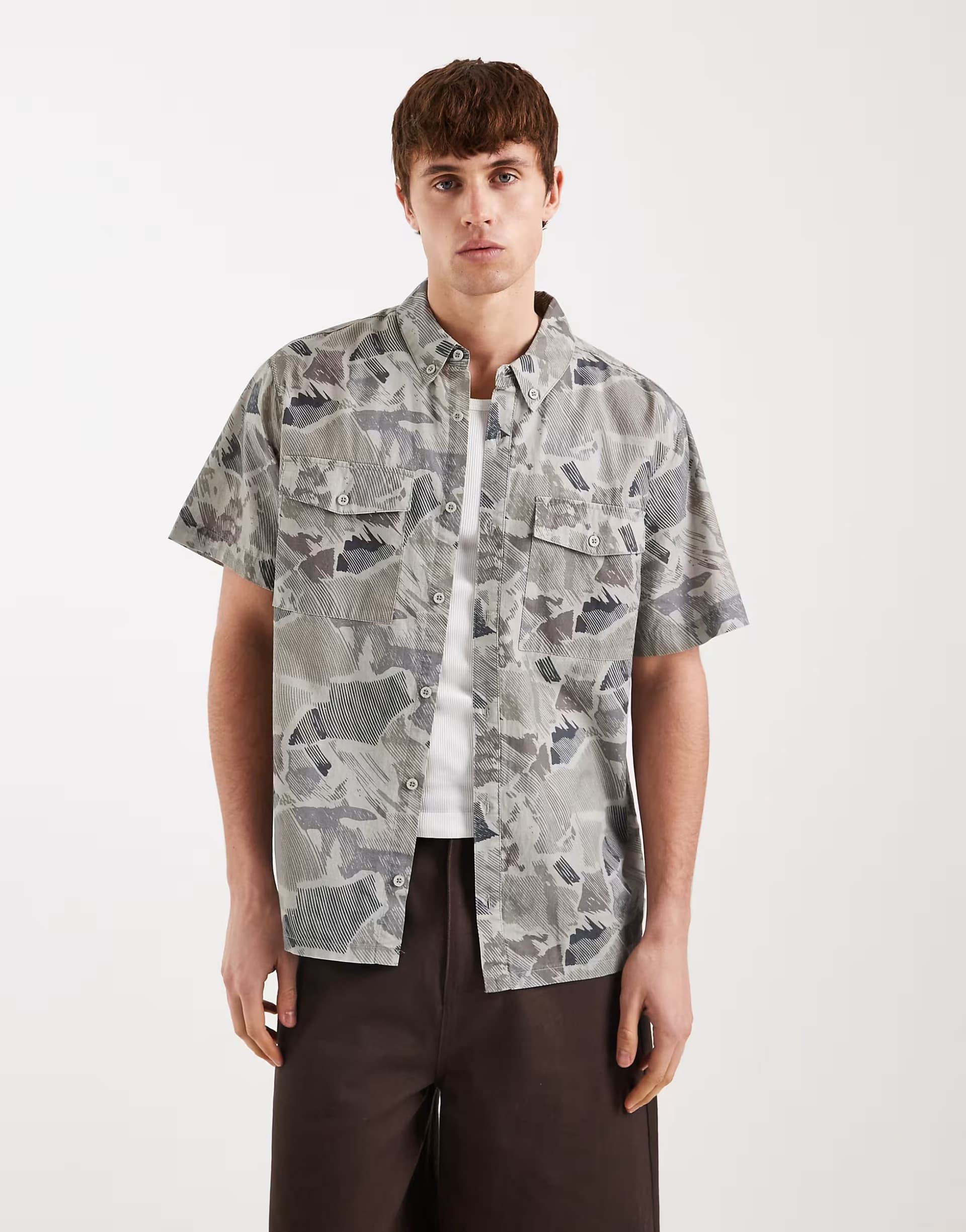 ASOS Santa Cruz nico short sleeve shirt in washed camo