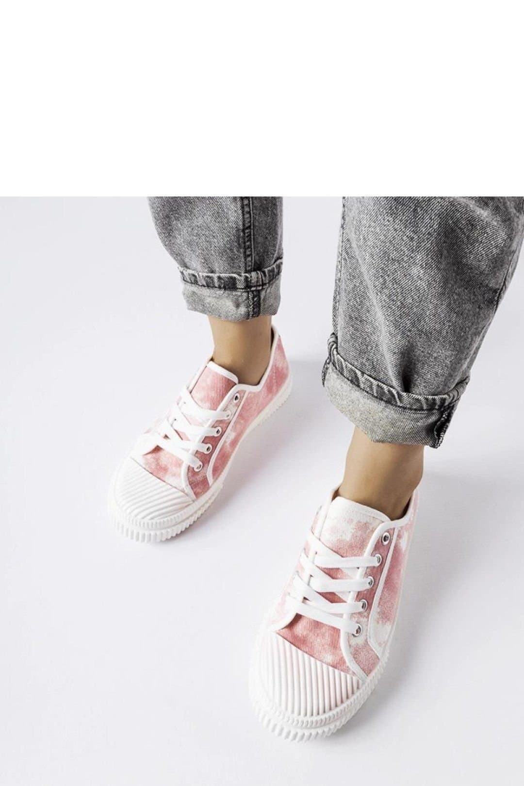 Love Lace Love Lace Women's Summer Pink Washed Effect Low Profile Lace Up Comfort Sneakers