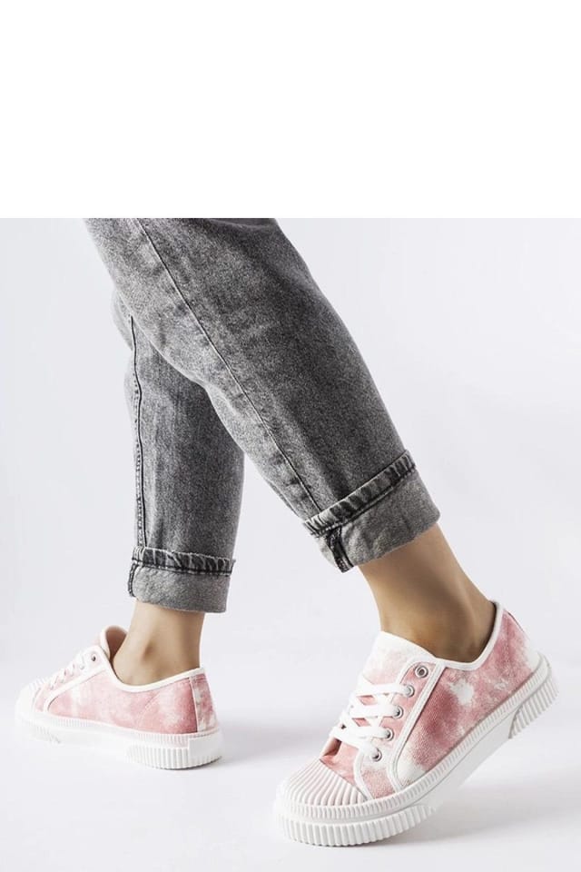 Love Lace Love Lace Women's Summer Pink Washed Effect Low Profile Lace Up Comfort Sneakers - 3