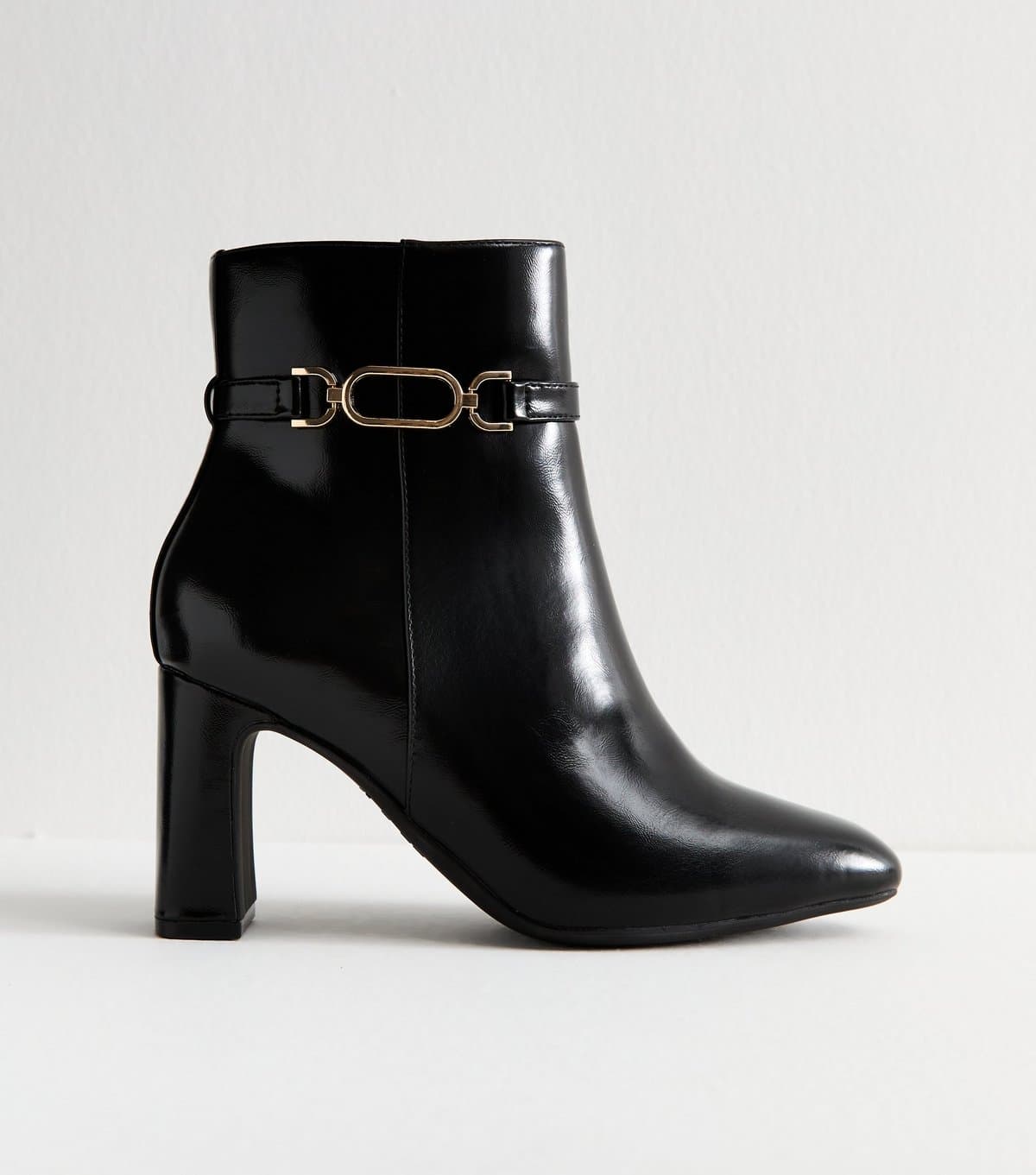 New Look New Look Black Faux Leather Ankle Boots