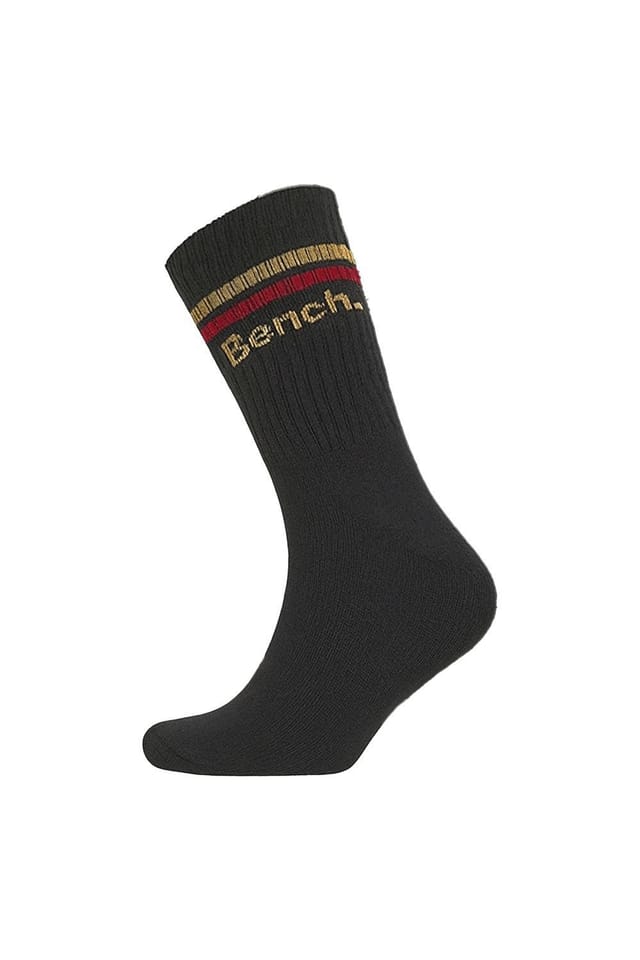 Bench Bench Men's 5 Pairs Crew Cotton Socks - Breathable Sport Athletic Socks in Black - 2