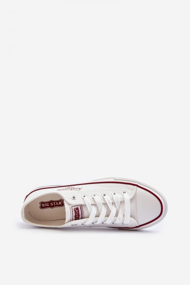 Love Lace Love Lace Women's Textile Sneakers with Solid Rubber Sole for Warm Days in White - 3