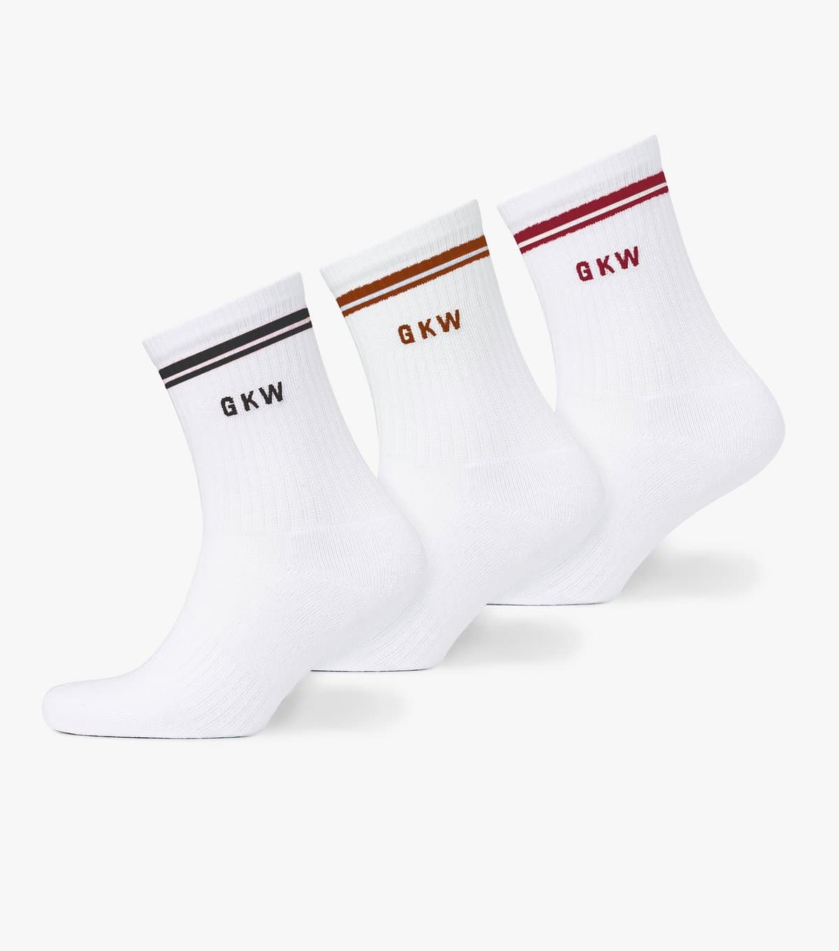 Gym King Gym King Pack of 3 White Tipping Crew Socks