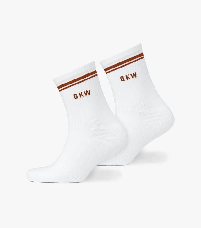 Gym King Women's Pack of 3 White Tipping Crew Socks Gym King New Look - 2