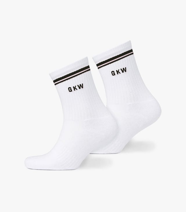 Gym King Women's Pack of 3 White Tipping Crew Socks Gym King New Look - 3
