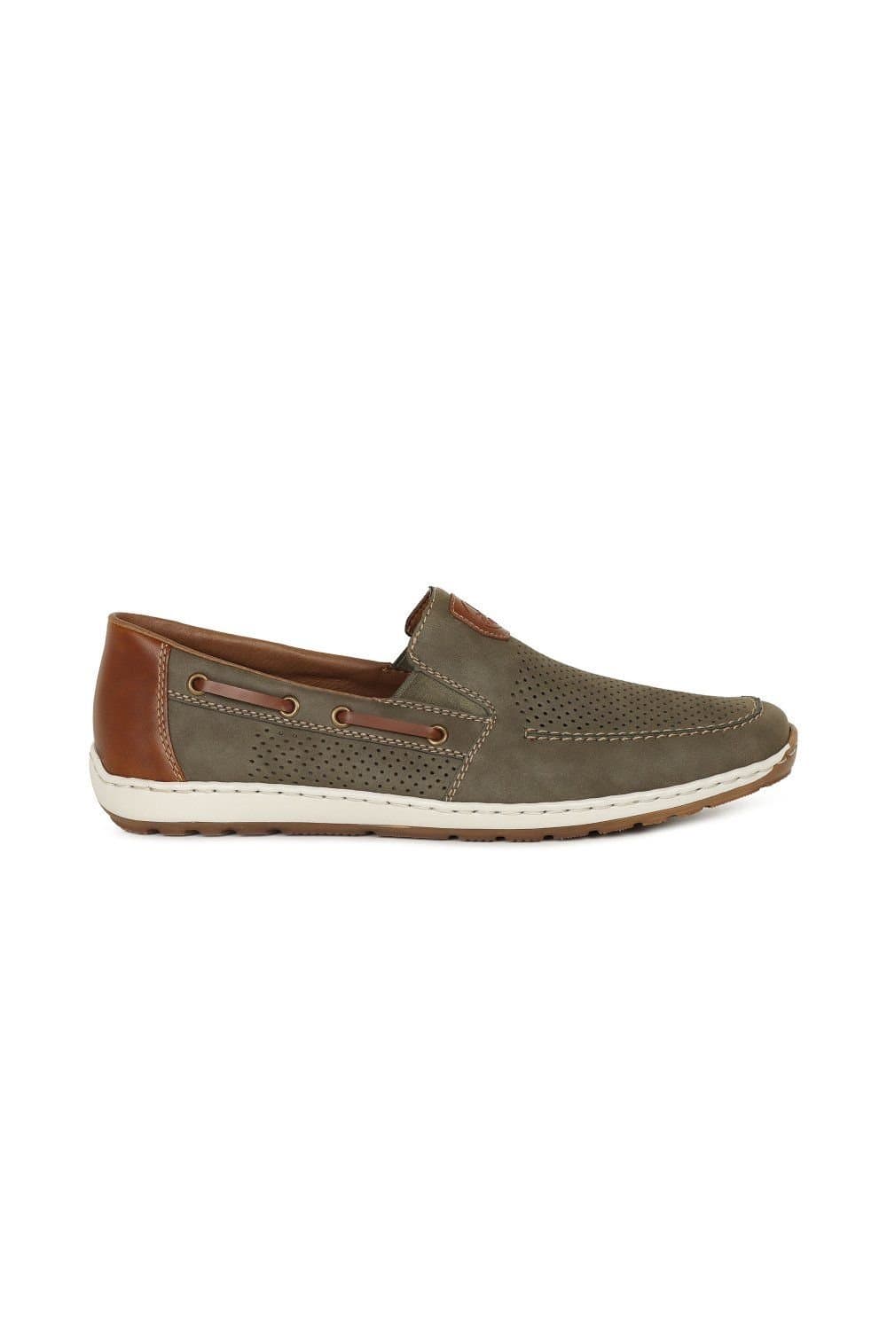 Rieker Rieker Men's 'Mariner' Slip On Boat Shoes in Khaki