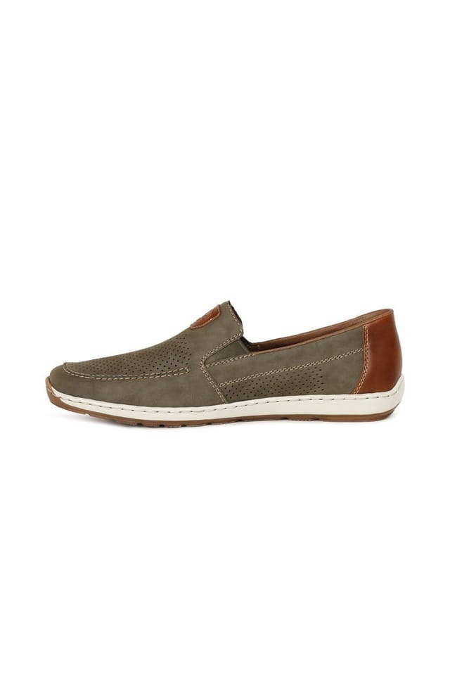 Rieker Rieker Men's 'Mariner' Slip On Boat Shoes in Khaki - 2