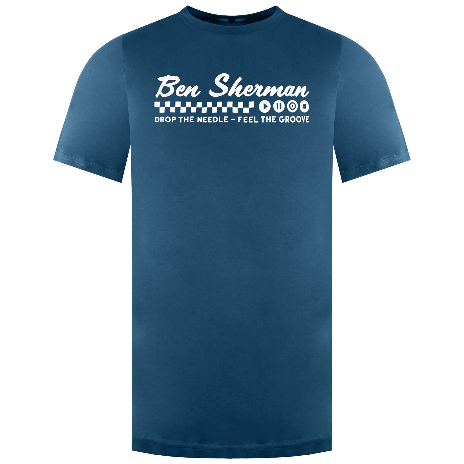 Ben Sherman Ben Sherman Men's Feel The Groove Teal T-Shirt