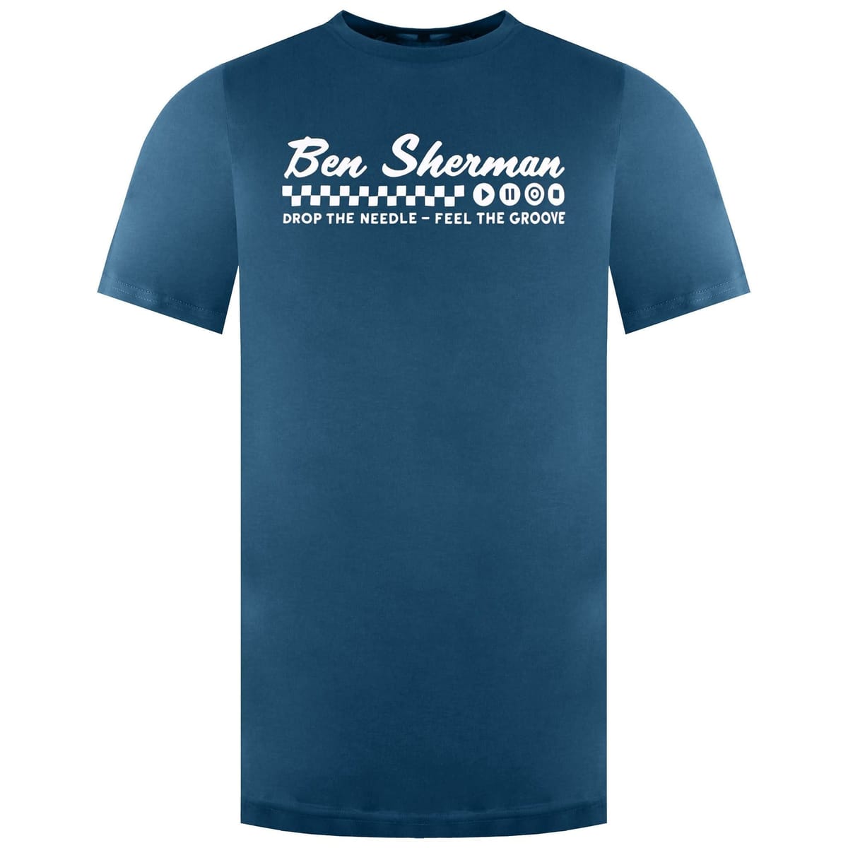 Ben Sherman Ben Sherman Men's Feel The Groove Teal T-Shirt - 1