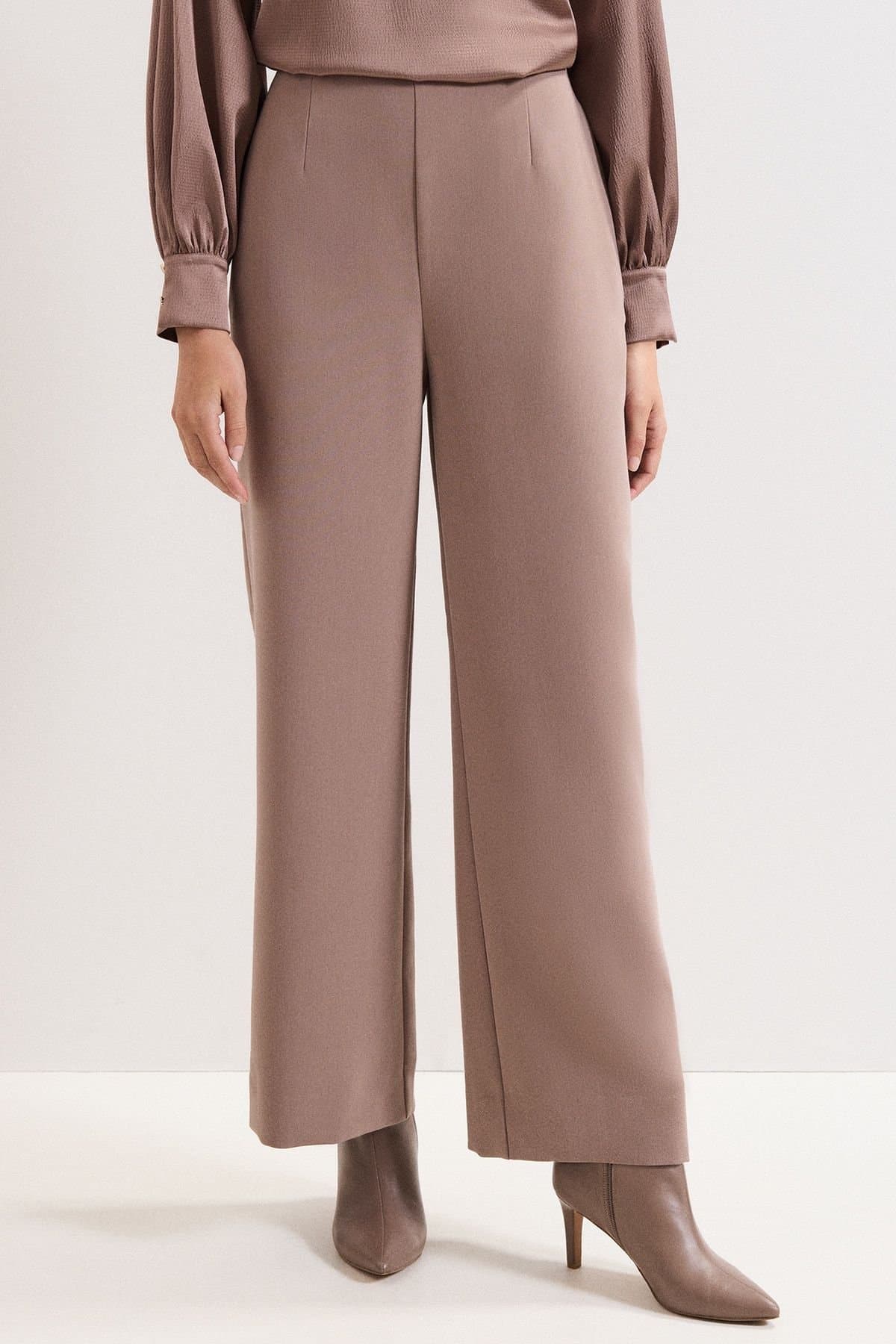 Phase Eight Phase Eight Taupe Full Length Trouser for Women