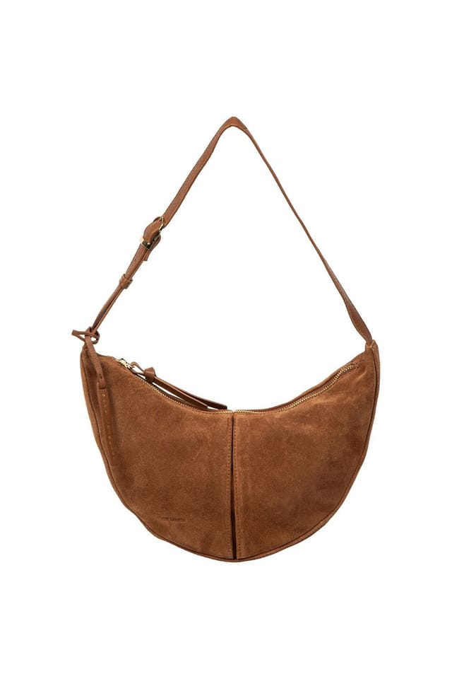 Pure Luxuries London Pure Luxuries London Women's 'Johanna' Suede Evening Bag in Tan - 2