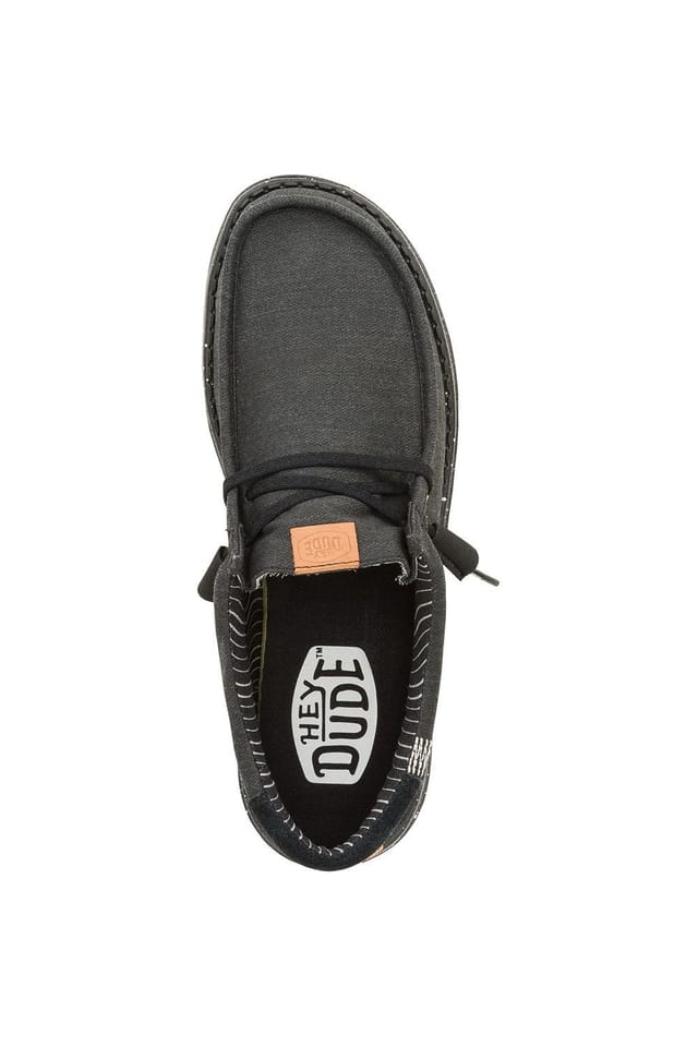 Hey Dude Hey Dude Men's Wally Elevated Basics Shoes in Black - 3