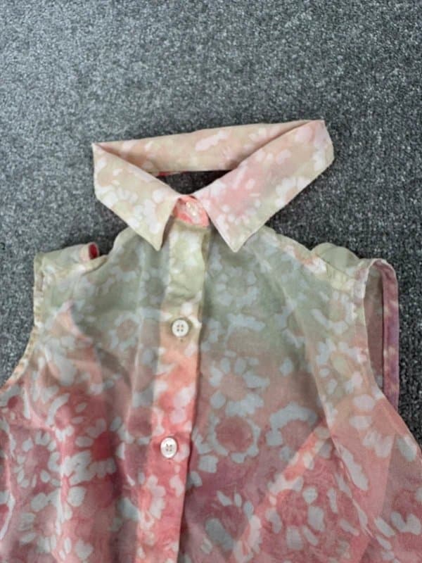 Nasty Gal Nasty Gal Sheer Floral Halter Cross Back Shirt | S | 90s 00s Boho Festival