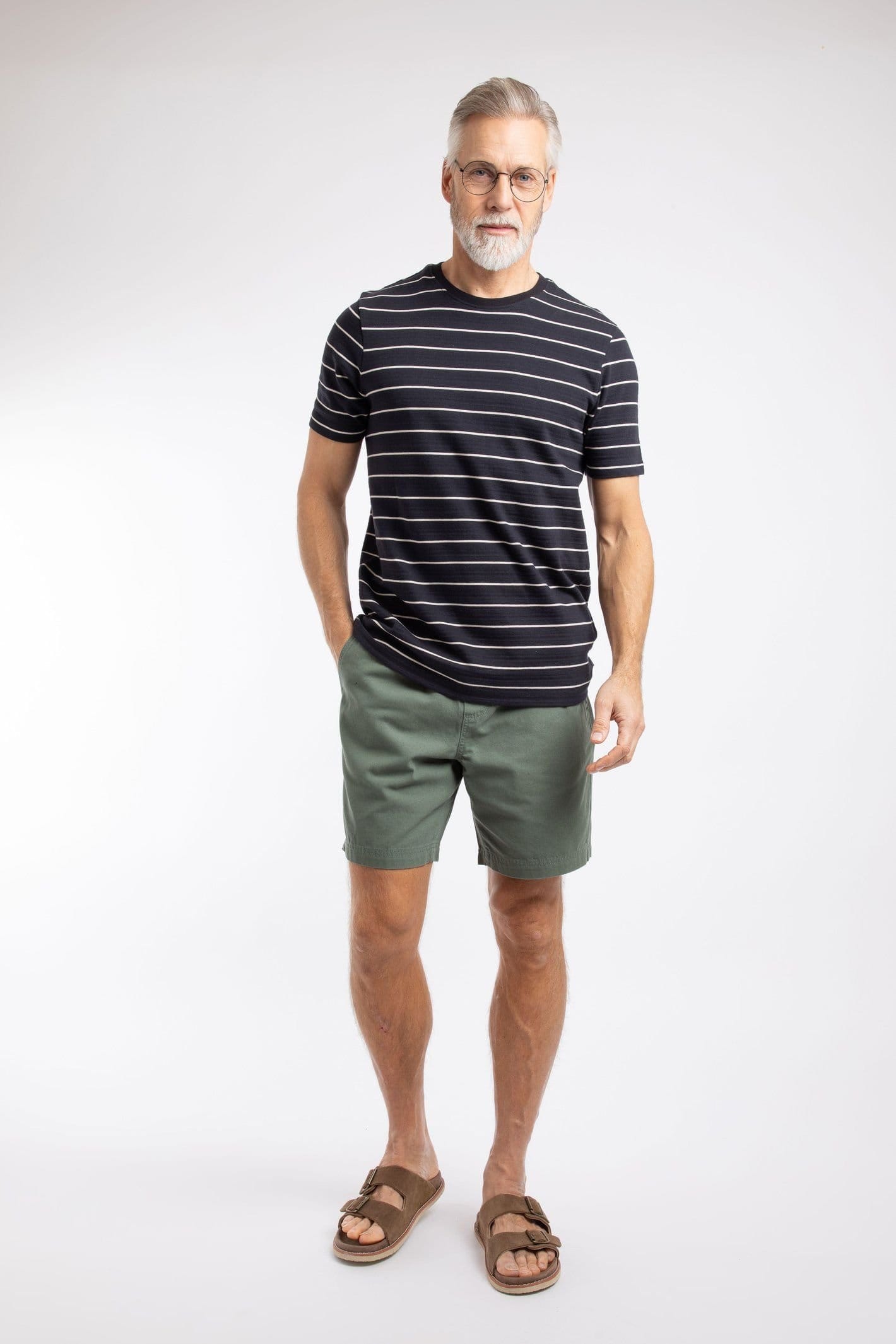 Weird Fish Weird Fish Men's Grayson Textured Stripe T-Shirt in Midnight - 4