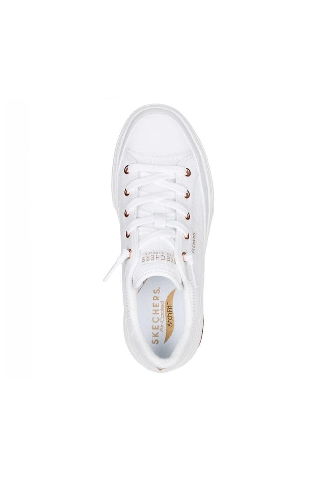 Skechers Skechers Women's Arch Fit Arcade Meet Ya There Canvas Slip-On Trainers in White - 2