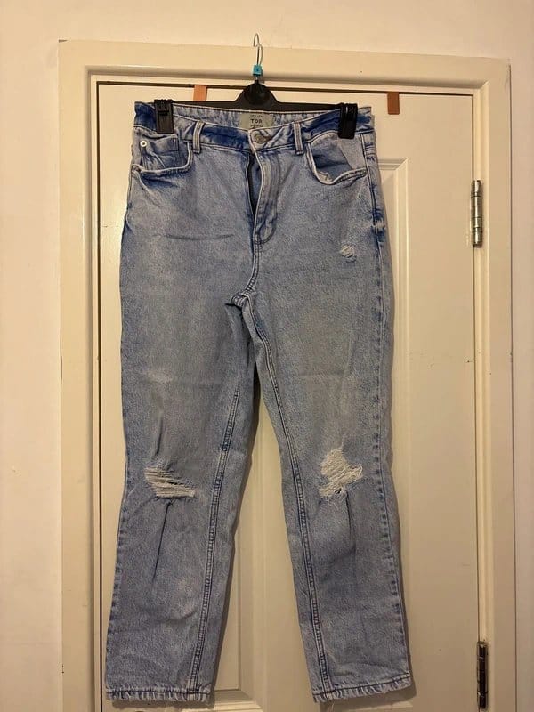 New Look Blue Distressed Denim Tori Jeans Size 12