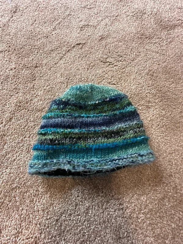 Joe Browns blue and green beanies