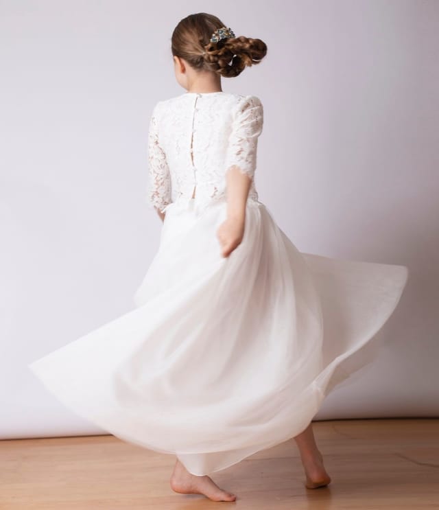 UK Flower Girl Boutique UK Flower Girl Boutique Women's Felicity Couture Flower Girl Set - White - 2