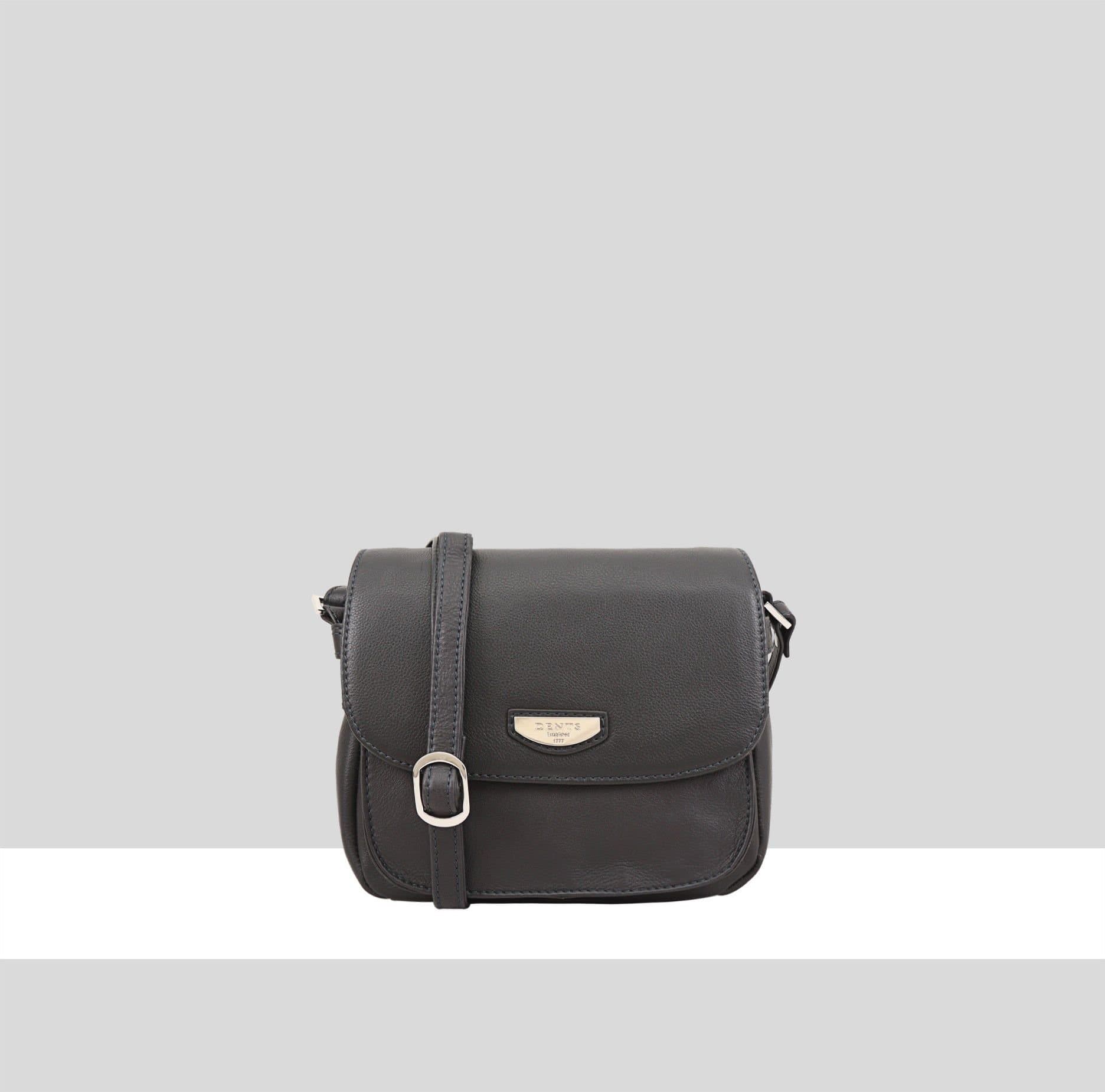 Dents Dents Women's Zinnia Leather CrossBody Bag in Navy