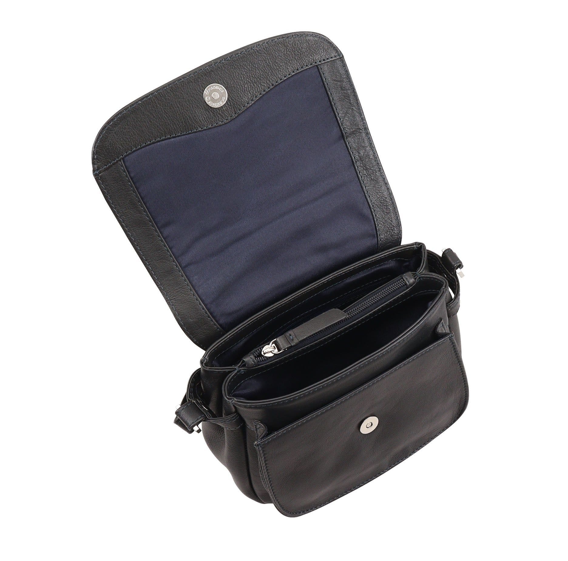 Dents Dents Women's Zinnia Leather CrossBody Bag in Navy - 4