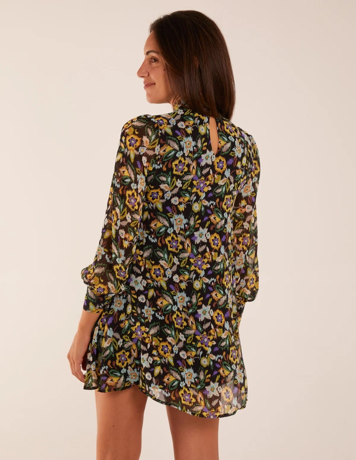 Blue Vanilla High Neck Swing Dress - 4