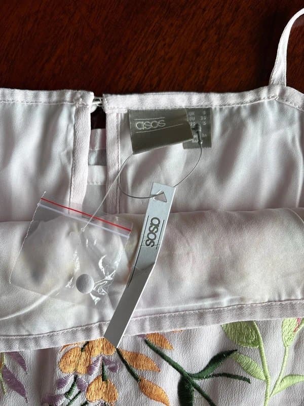 ASOS Embroidered slip dress