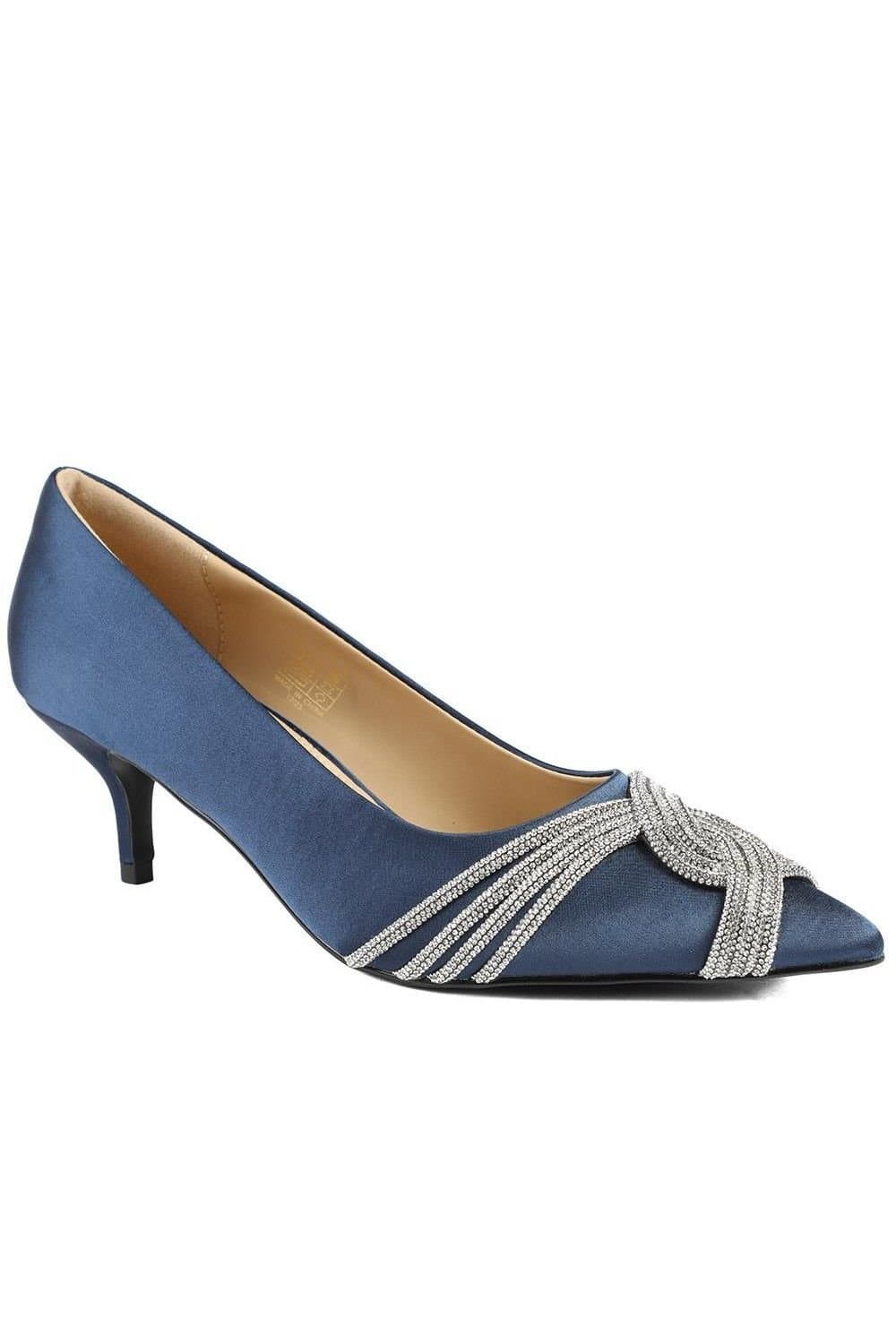 Jones Bootmaker Jones Bootmaker Women's Zaina Embellished Detail Occasion Court Shoes in Navy