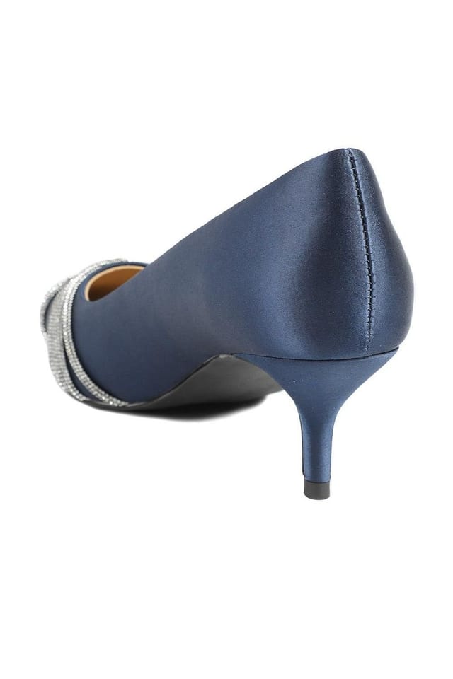 Jones Bootmaker Jones Bootmaker Women's Zaina Embellished Detail Occasion Court Shoes in Navy - 3