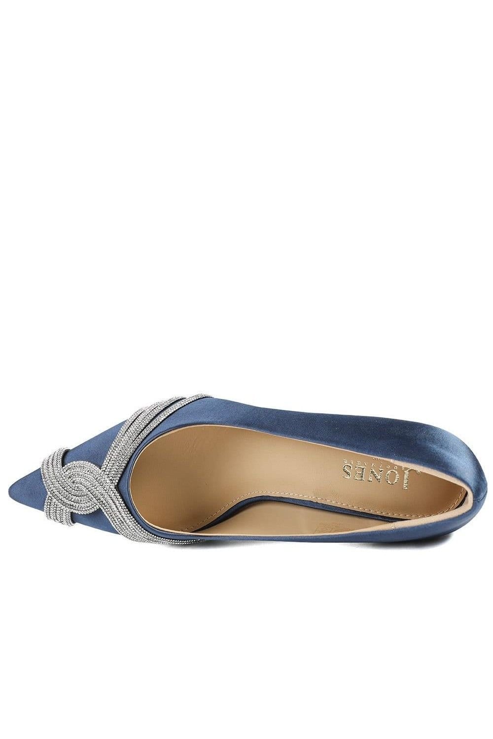 Jones Bootmaker Jones Bootmaker Women's Zaina Embellished Detail Occasion Court Shoes in Navy - 4