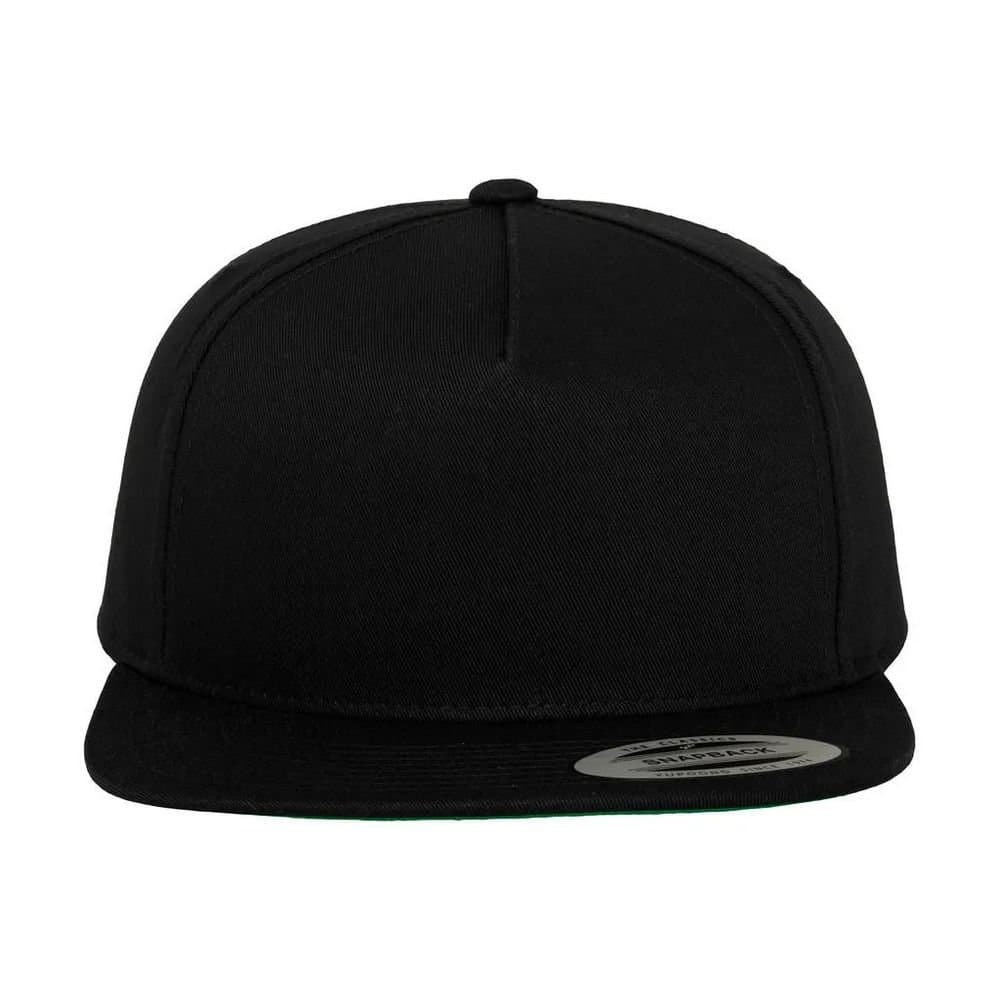 Classic Classic Men's 5 Panel Snapback Cap in True Black
