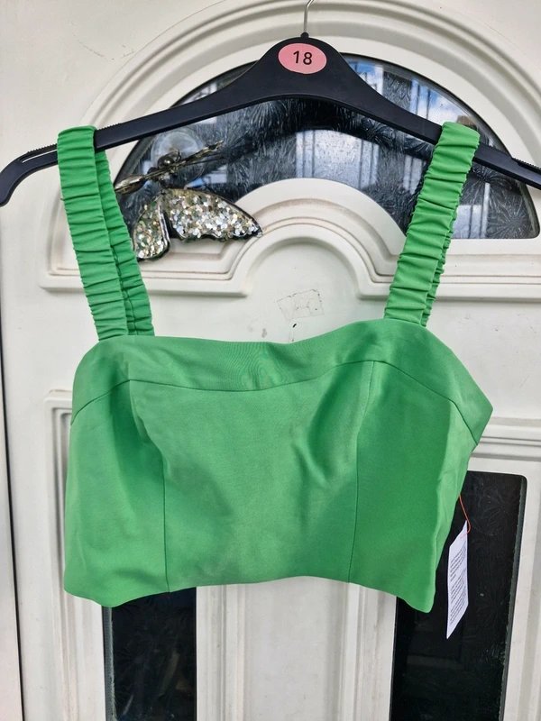 ASOS Asos luxe bra top Bright Green size 16 - 1