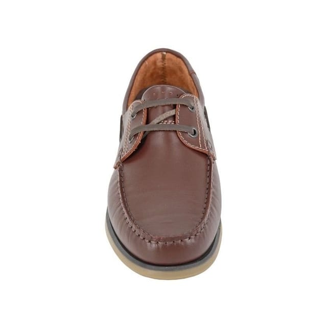 Rdek Rdek Men's Leather Non Marking Moccasins in Brown - 3