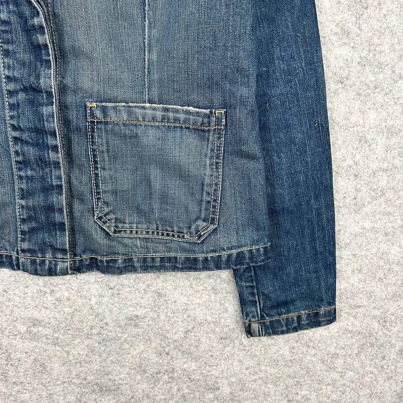GAP Vintage Gap Chore Blazer Jacket Women’s Medium Blue Denim Y2K Button Up C81