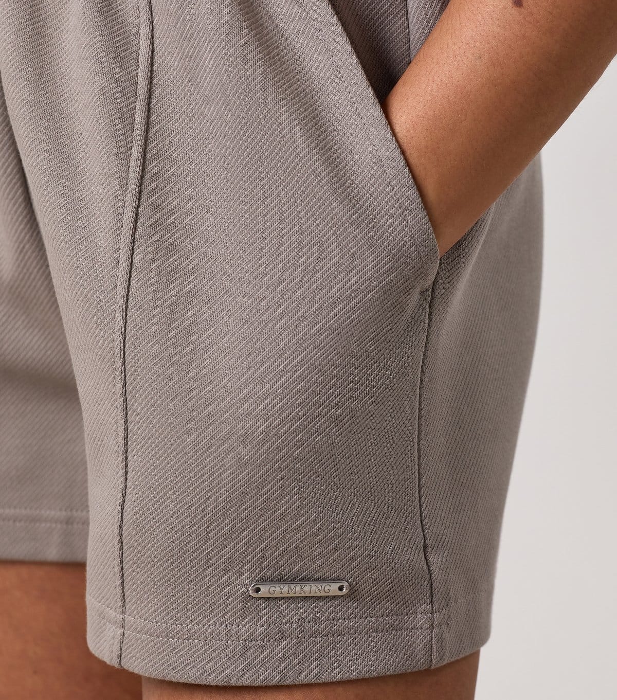Gym King Women's Light Grey Logo Plaque Shorts Gym King New Look - 4