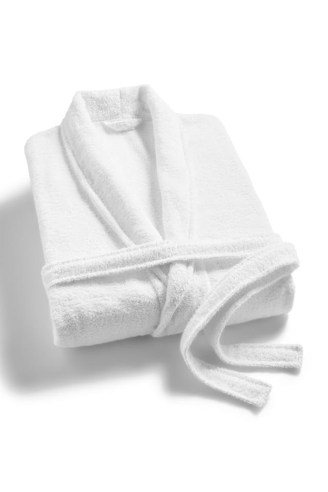 Christy CHRISTY Women's 'Serene' Soft Combed Cotton Bath Robe in White - 2