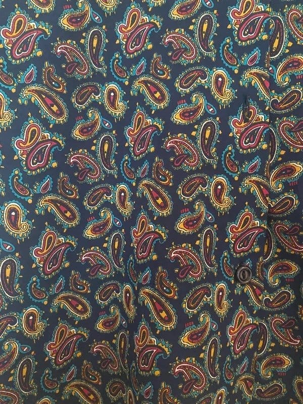 Littlewoods Navy Paisley Shirt – Size 14