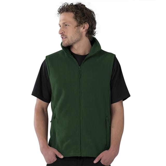 Russel Russel Men's Fleece Gilet Jacket Bodywarmer in Bottle Green - 2