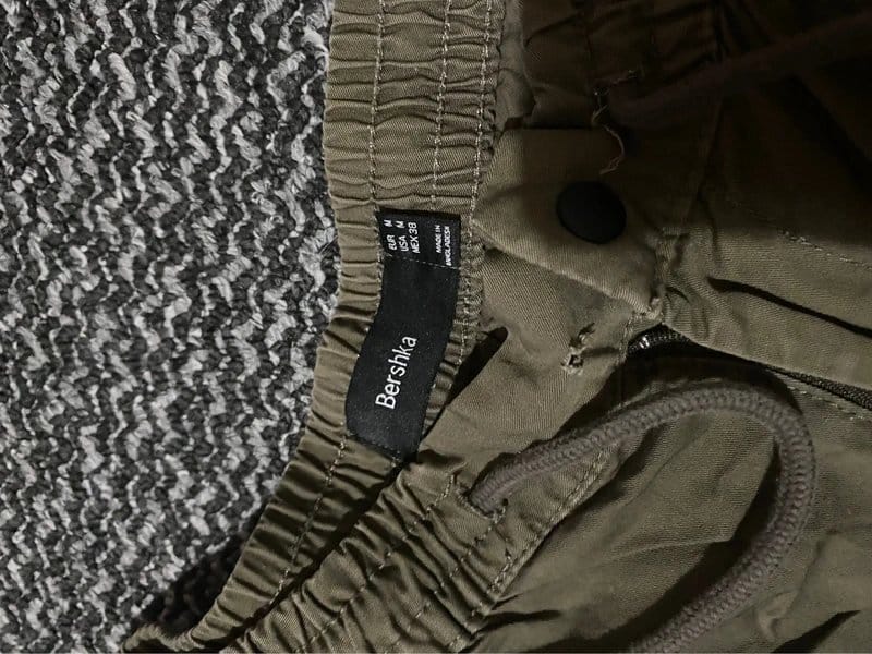 Bershka Men's Khaki Parachute Pants
