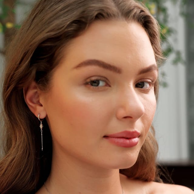 Gold Trip Gold Trip Women's Crystal Star Drop Earrings in Silver - 3