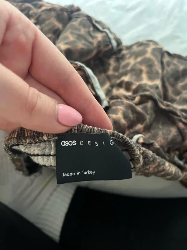 ASOS Design Leopard print rara skirt