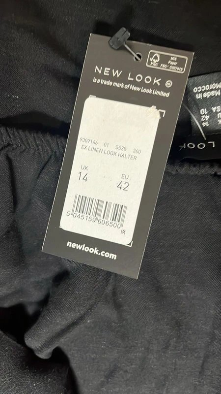 New Look New look - halter-neck short dress - size 14 - black - 1