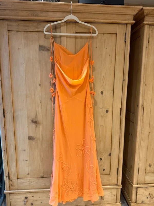 ASOS Orange Cowl Neck Dress
