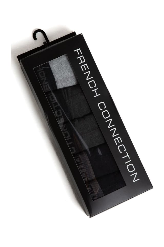 French Connection French Connection Men's 5 Pack Cotton Stretch Boxers in Charcoal - 2
