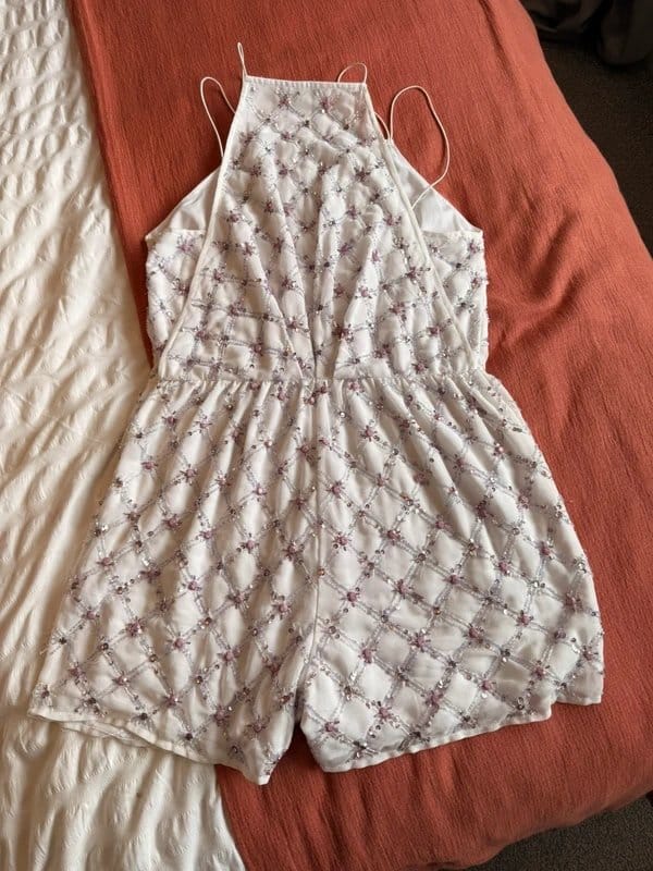 ASOS ASOS Embellished Beaded Playsuit Size 14 - 1