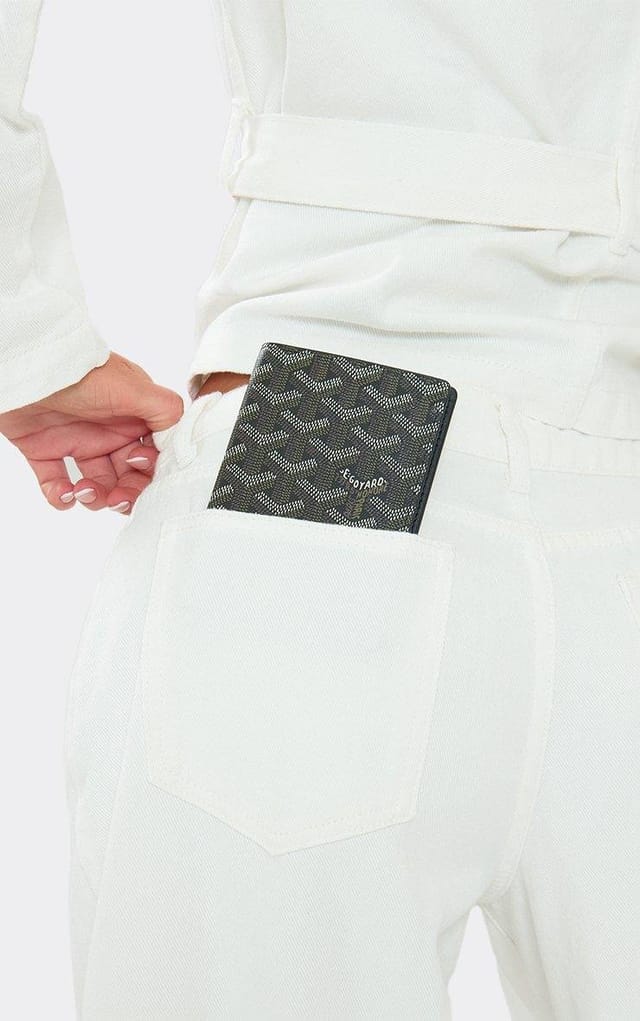 EGO Travel Pattern Logo Detail Passport Cover In Black Faux Leather, Women's Size UK 0 - 2