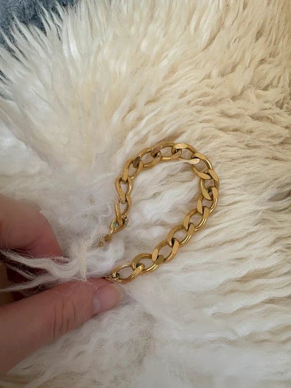 Vintage Dressing Chunky Gold Chain Bracelet – Statement Link – Vintage Style