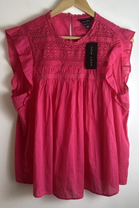 New Look New look - lace sleeveless top - size 18 - pink